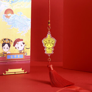 足金帝后联萌金件