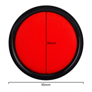 得力(deli)φ95mm圆形塑壳秒干印台印泥 办公用品 红色9870（新老包装混发）
