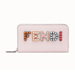 FENDI 芬迪 8M0299 A13J F07HE 女士FENDI字样拉链手拿包