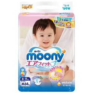 moony 尤妮佳 婴儿纸尿裤 M64片 *6件