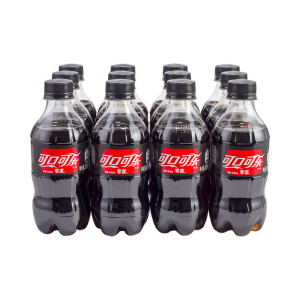 可口可乐 Coca-Cola 零度 Zero 汽水 碳酸饮料 300ml*12瓶