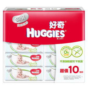 好奇 Huggies 银装婴儿湿巾 80抽*10包装 *2件