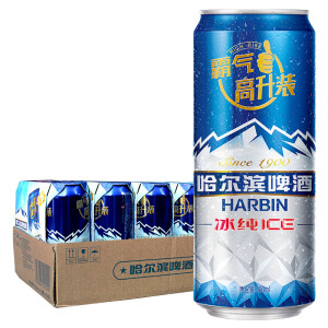 HARBIN 哈尔滨 冰纯啤酒 500ml 18听 普通装 *4件
