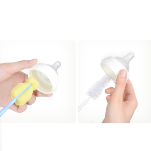 新妙（Xinmiao）奶瓶刷 嬰兒海綿奶瓶刷套裝 寶寶吸管杯奶瓶清洗刷 奶嘴刷吸管刷七件套