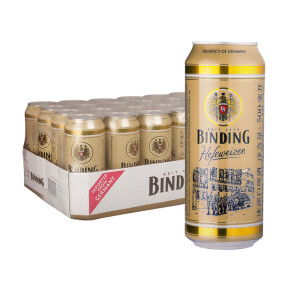 冰顶（binding）白啤酒500ml*24听整箱装德国进口