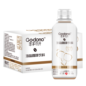 Godono 意享花开 海盐咖啡饮料 300ml*15瓶*3件+XINRICK 馨瑞克 咖啡豆咀嚼片 24g