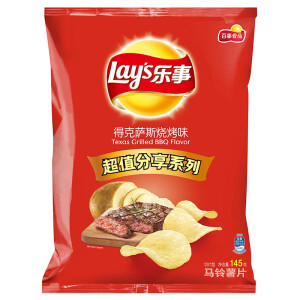 Lay’s 乐事 得克萨斯烧烤味 薯片 145g *2件