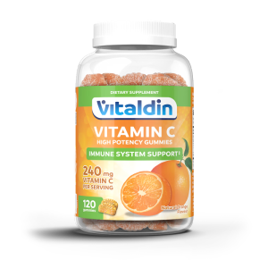 Vitaldin进口维生素C软糖高含量增强免疫力果汁天然VC补充维C男女士补充维生素水果味120粒