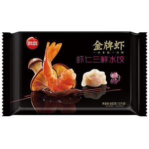 思念金牌虾水饺虾仁三鲜口味480g（32只）*10件+凑单品
