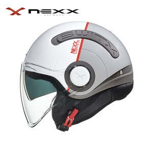 X NEXX SX.10 City城市系列 双镜片半盔 轻量材料维斯帕踏板头盔 ECE和DOT安全认证 白灰色