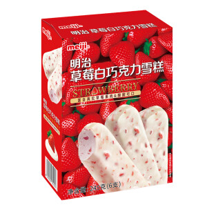 限地区：meiji明治草莓白巧克力雪糕245g（6支）彩盒*10件
