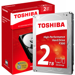 东芝(TOSHIBA)P300系列 2TB 7200转64M SATA3 台式机硬盘(HDWD120)