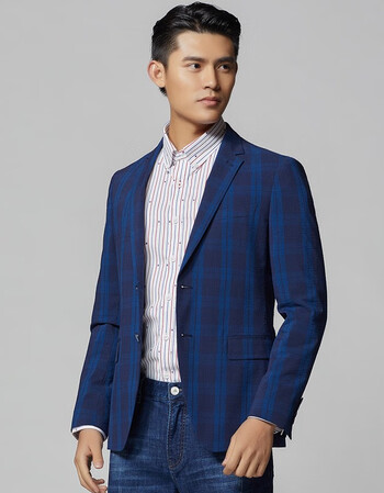 busen步森男装西装男西服 春季新品 蓝色 180b