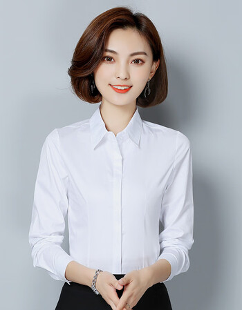 白衬衫女长袖2018秋装新款ol职业装工作服正装白色打底衬衣工装1204上