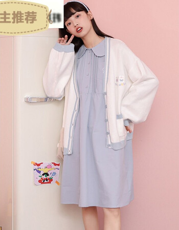 墨谭少女装高中生初中生学生女生jk毛衣外套开衫女日系慵懒秋款女装