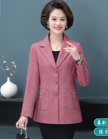 中年妇女春秋职业装女装套装妈妈西装外套女中年春装新款中老年短款