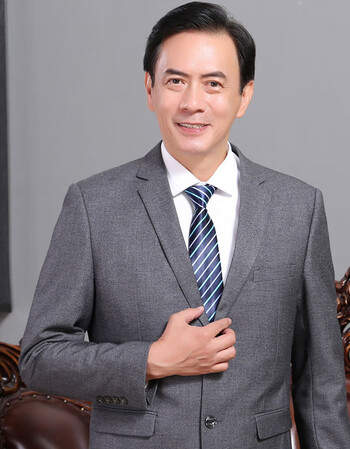 父亲西装西服套装男商务休闲西装结婚礼服婚宴中年40-50岁爸爸装 灰色