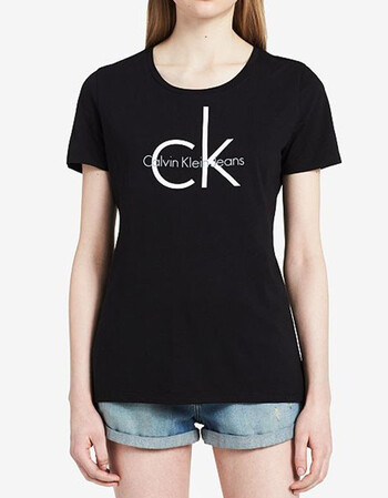 2019夏季新品ck男装t恤男青年时尚潮流休闲圆领短袖体恤半袖上衣 黑色