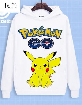 宠物小精灵卫衣神奇皮卡丘动漫周边连帽男女情侣装衣服外套20s