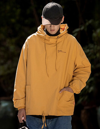 型曼男装2022春季新款连帽卫衣男士宽松休闲外套青年百搭日系上衣套头