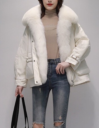 小个子皮草女装派克服活里活面短款高端大海宁派克服皮草女式短装羽绒