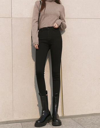 黑色牛仔裤女紧身小脚2021年秋冬季新款高腰显瘦女士铅笔长裤子1721