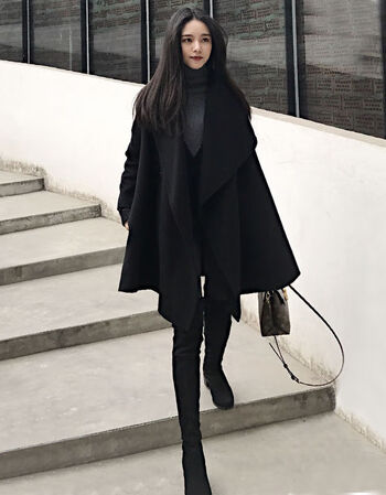 魅力值2021流行大衣新款韩版春秋季中长款斗篷披肩女小个子双面毛呢