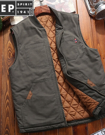 jeep吉普特价捡漏羽绒棉马甲男秋冬季中老年人加厚保暖背心外套男士