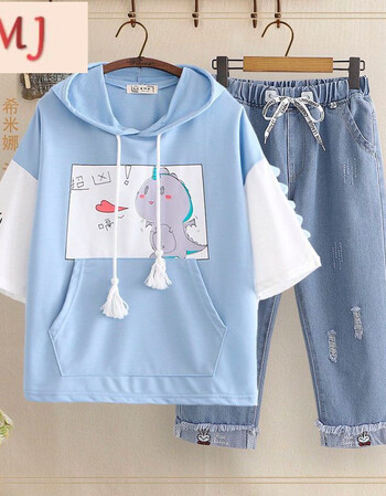 新疆棉 蒙橘夏季女学生套装服少女两闺蜜装短袖休闲学院风宽松韩版潮 2月27日发完 蓝色 浅蓝裤m 图片价格品牌 新疆棉 蒙橘夏季女学生套装服少女两闺蜜装短袖休闲学院风宽松韩版潮 2月27日发完 蓝色 浅蓝裤m 图片价格品牌