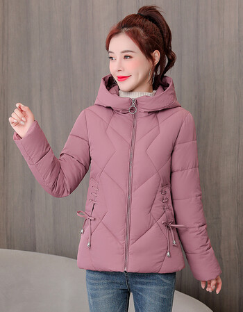 恒源祥中老年棉服女冬装女棉衣短款妈妈小加厚韩版显瘦棉袄子冬季新款