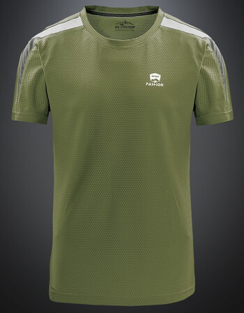 吉普盾短袖t恤男运动薄款夏天速干衣宽松半截袖01 军绿色 m-170