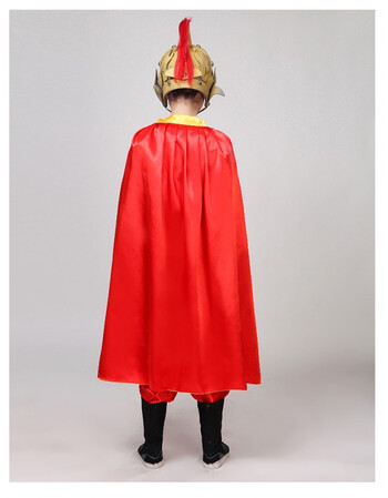 盔甲演出服杨家将花木兰古装战袍成人士兵表演服2021 红色 双面披风