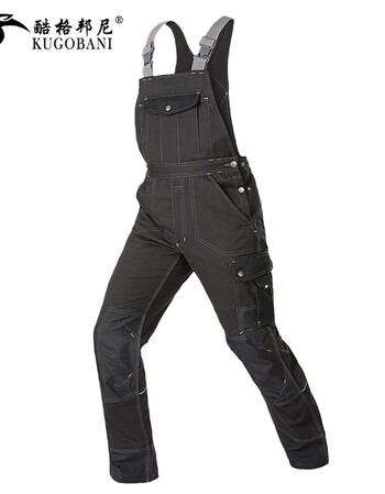 酷格邦尼工装背带裤男工作服耐磨连体汽修工机修工园艺师劳保服宽松