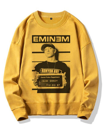 埃米纳姆eminem硬核说唱印花圆领春秋无帽衫卫衣男女初高中大学生粉丝