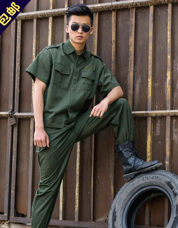 建筑工地工作服套装男夏薄款纯棉男士农民工干活穿的衣服劳保工装可