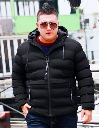 潮胖子肥佬大码棉衣男中长款加肥加大加厚保暖棉服男士外套棉袄冬 hm