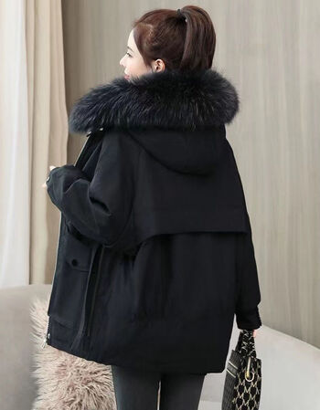 中长款加绒加厚派克服女冬季新款韩版宽松棉衣棉服外套潮sn2013女士轻