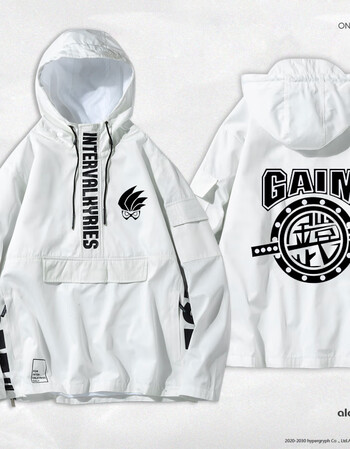 假面骑士zi-o zio时王衣服二次元平成时王20作周边连帽冲锋衣卫衣 白5