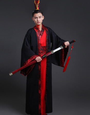 新款古装汉服男大氅服饰直锯汉代贵族古代公子大臣侠客影视演出服 第