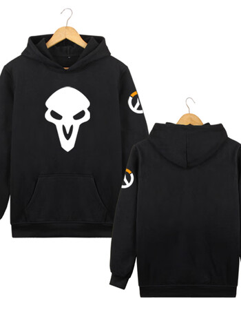 守望先锋卫衣外套男士兵源氏半藏死神v连帽衫周边衣服季 黑色死神4 套