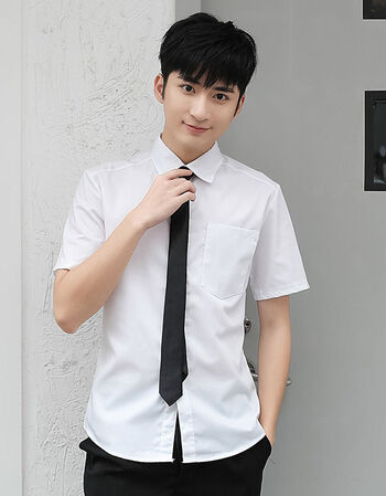 学院风初高中大学生男女毕业季演出服jk制服套装男生短袖白衬衫领带l