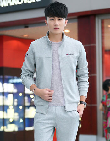 京东优选〗男士运动外套春款卫衣两件套运动服套装男士长袖运动衣