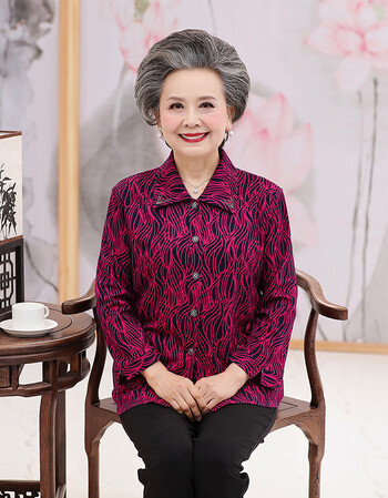奶奶装春夏装老年装女60-70岁妈妈装春装夏季太太长袖老人衣服便宜