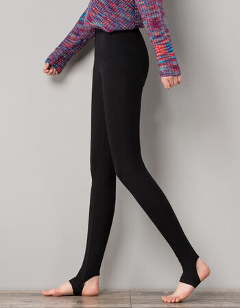 大码高腰显瘦春秋季胖mm加肥加大弹力脚蹬裤质量好品质的黑色s85105斤