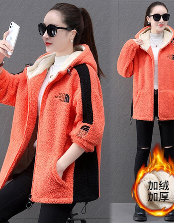 语缦品牌加厚卫衣外套女加绒时尚2021新款秋冬装宽松女士连帽卫衣外套