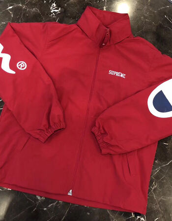联名supreme系列防水夹克oversize外套男女同款champion夹克 威信更