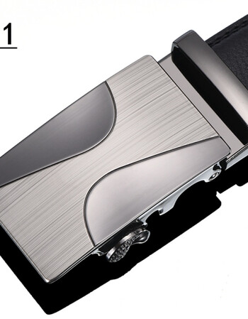 【京东精品】新品黑色皮带男牛皮自动扣青年商务正装休闲裤带男士腰带