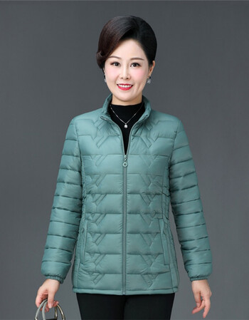棉服女妈妈女中老年人短款外套女式轻薄奶奶棉袄子棉衣冬季保暖防寒
