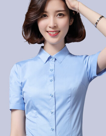 dgpz衬衫女春新品翻领长袖免烫抗皱衬衣显瘦职业正装上衣女士商务休闲