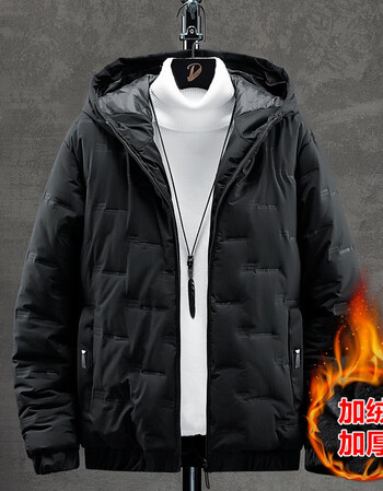 上衣加绒加厚21年春秋冬季男士休闲外套褂子秋季外衣黑色加绒棉衣5xl